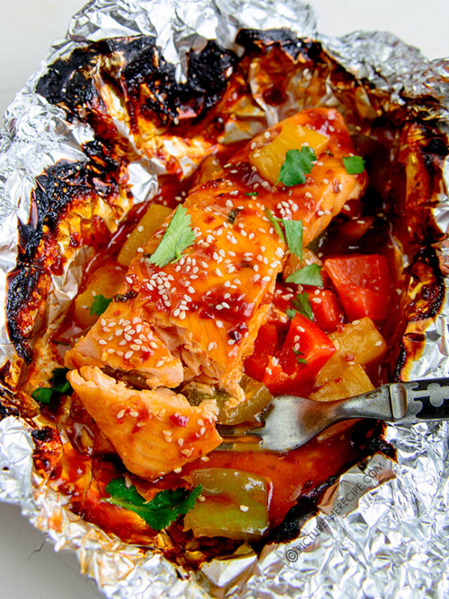 Grilled Honey-Chipotle Salmon Foil Packets Recipe