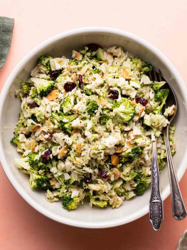 Broccoli Slaw Salad Recipe with Homemade Dressing