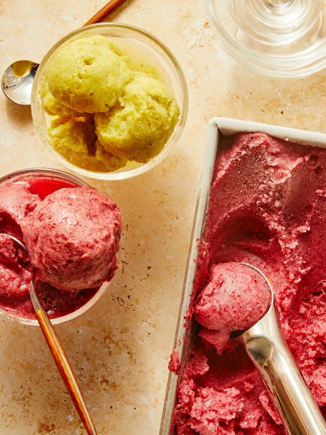 Refreshing Green & Red Grape Sorbet Recipe